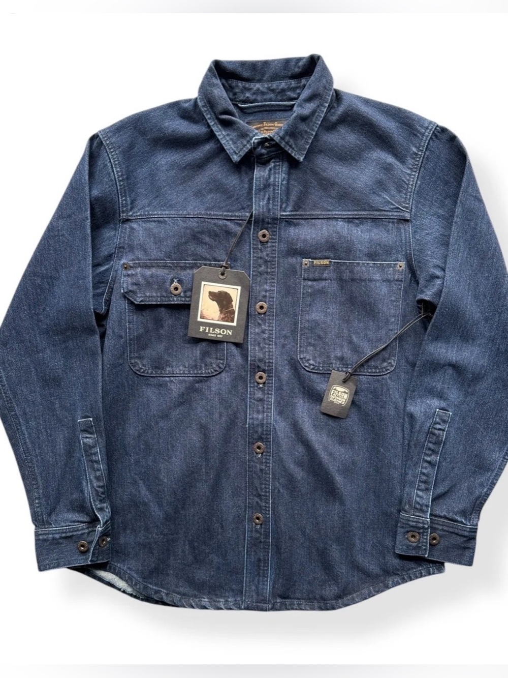 Filson Men's Indigo Denim Work Shirt - medium